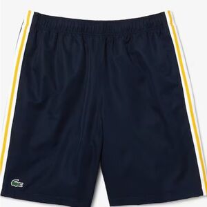 Lacoste Men's Navy Blue Shorts Yelliw Side panels Size 3XL New With Out Tags
